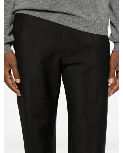 Jil Sander Black Pressed-Crease Tailored Trousers for men