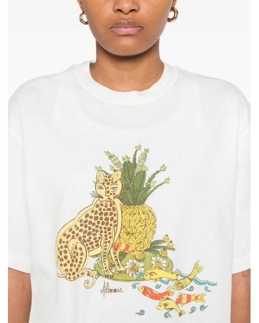 ALÉMAIS タイガー Tシャツ White