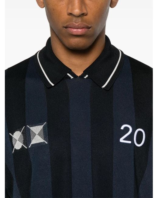 Jacquemus Blue Patterned Polo for men