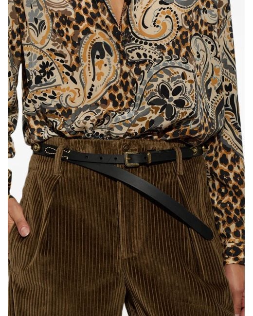 Etro White Embellished Buckled Belt