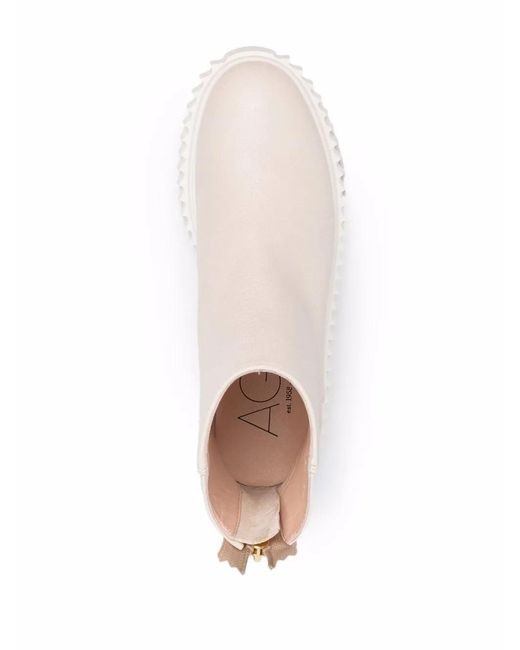 Agl Attilio Giusti Leombruni Natural Sandy Platform Boots