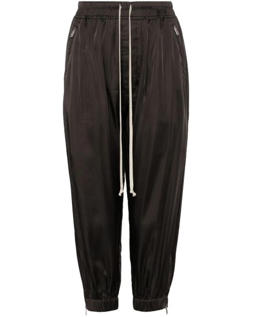 Rick Owens クロップド トラックパンツ Black