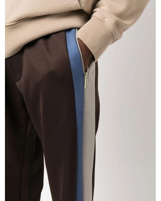DSquared² Brown Colour-Block Panel Track Pants for men