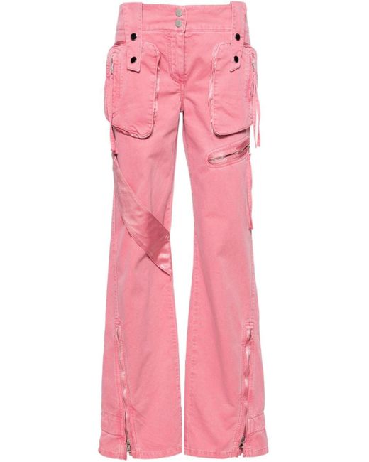 Pantalon cargo à taille basse Blumarine en coloris Pink