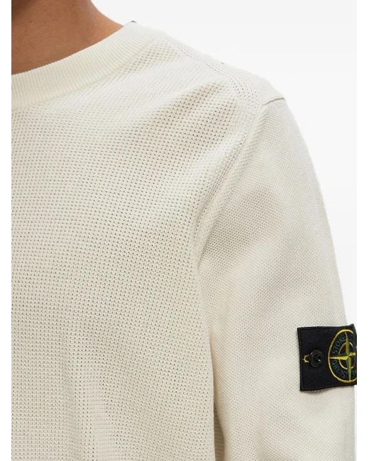 Stone Island Pullover Mit Logo-Patch in White für Herren