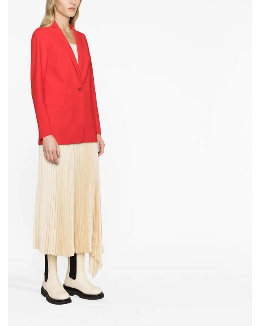Herno Red First Act Single-Breasted Blazer