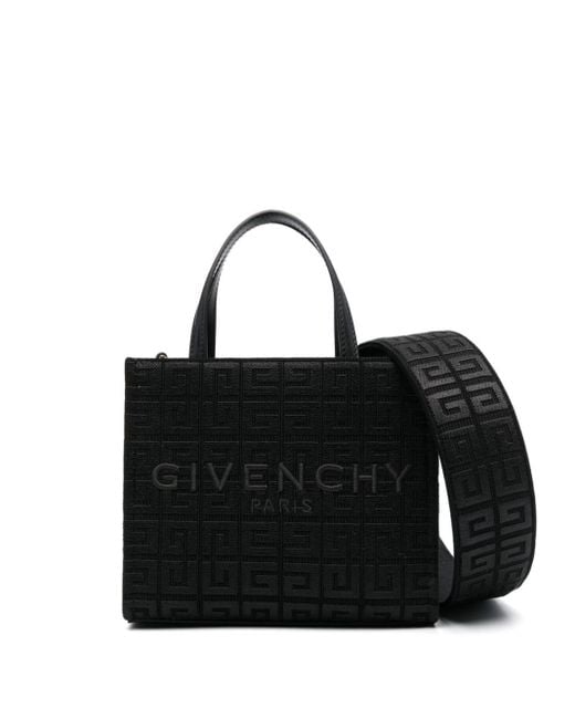 Givenchy Black Mini 4G-Embroidered Tote Bag
