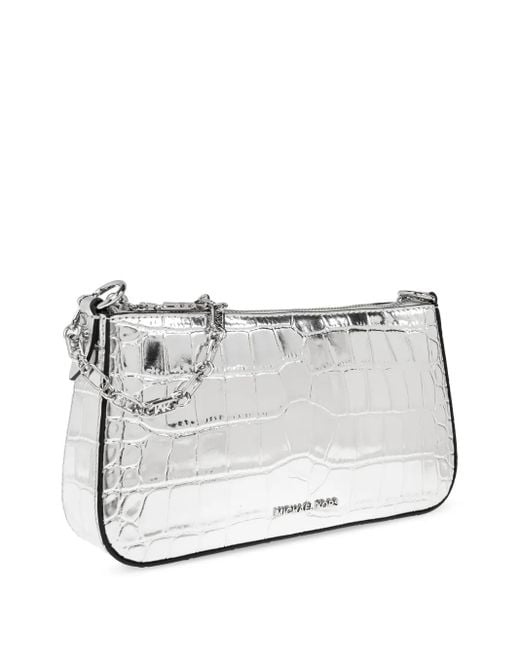 MICHAEL Michael Kors White Medium Empire Shoulder Bag
