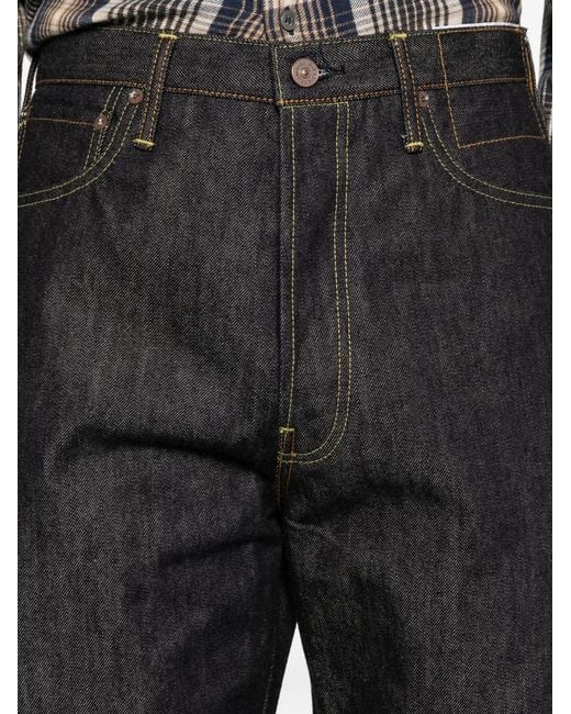 Visvim Gray Social Sculpture 01 Wide Raw Jeans for men