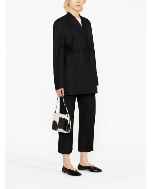 Totême Black Double-Breasted Blazer