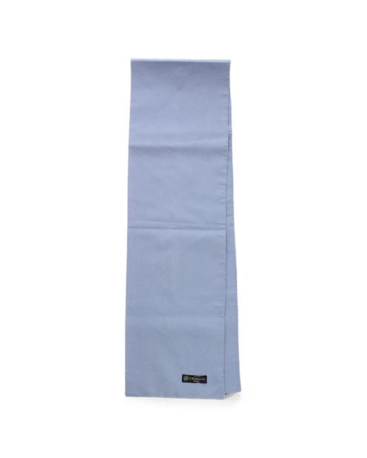 Corneliani Blue Patterned Silk Scarf for men