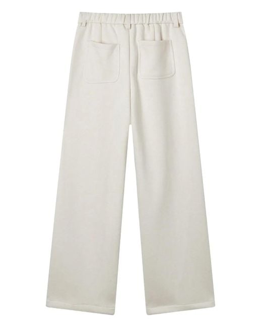 B+ AB White Front-Pockets Trousers