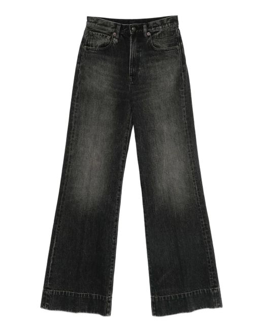 R13 Gray Faded-Effect Jeans