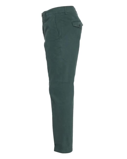 Department 5 Green Button-Fastening Trousers for men