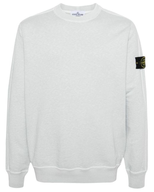 Stone Island Sweatshirt mit Kompass-Patch in White für Herren