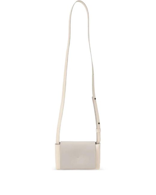 Zucca White Leather Shoulder Bag