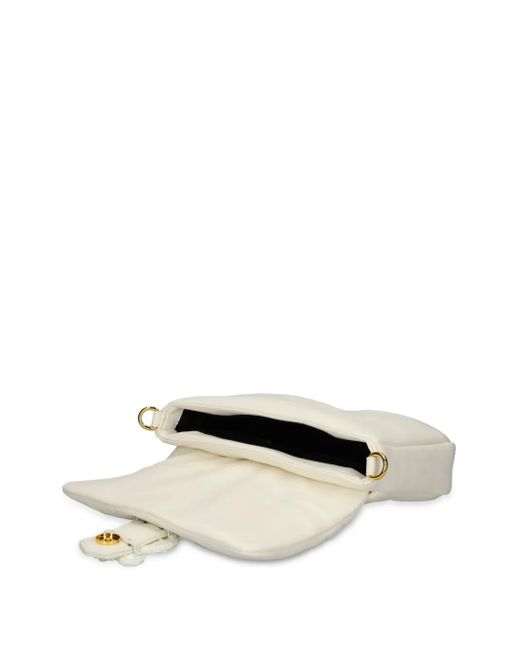 Borsa A Spalla Con Placca Logo di Just Cavalli in White