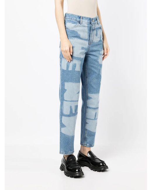 Adererror Blue Slogan Washed Jeans