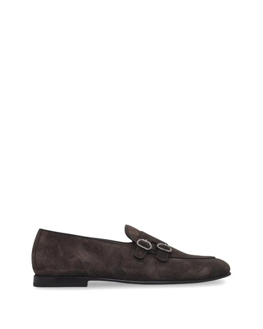 Neil Barrett White Double-Strap Suede Loafers for men
