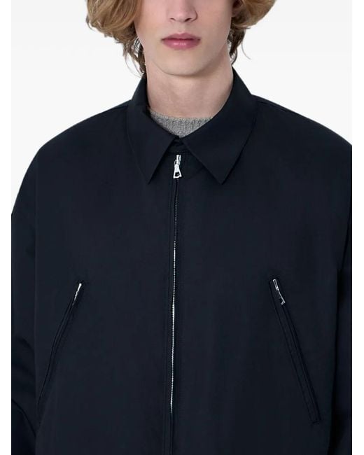 Rier Blue Zip-Up Multi-Pocket Jacket for men