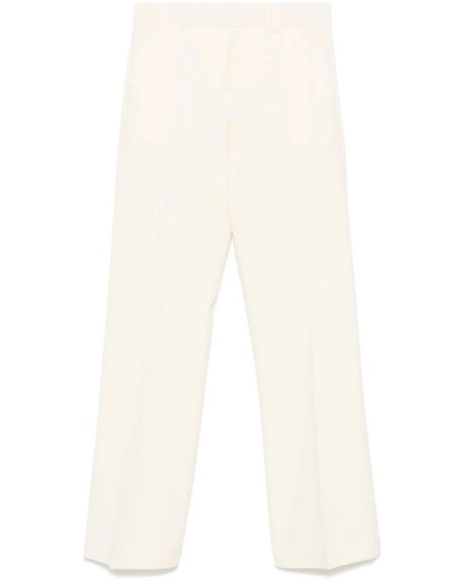 Alberto Biani White Flared Trousers