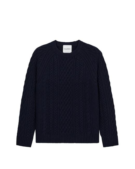 Closed Blue Cable-Knit Sweater for men