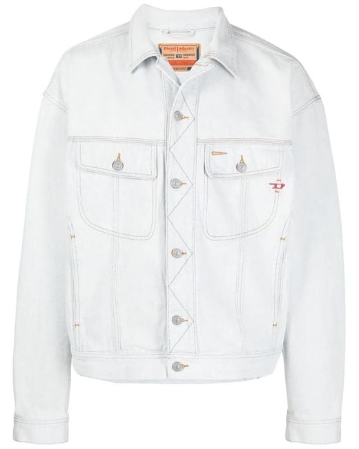 DIESEL White D-Lillo Denim Jacket for men