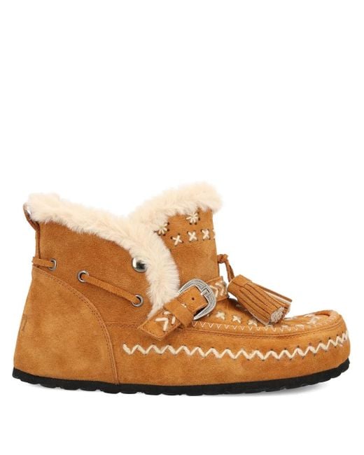 Taji Brown Tassel-Embellished Suede Boots