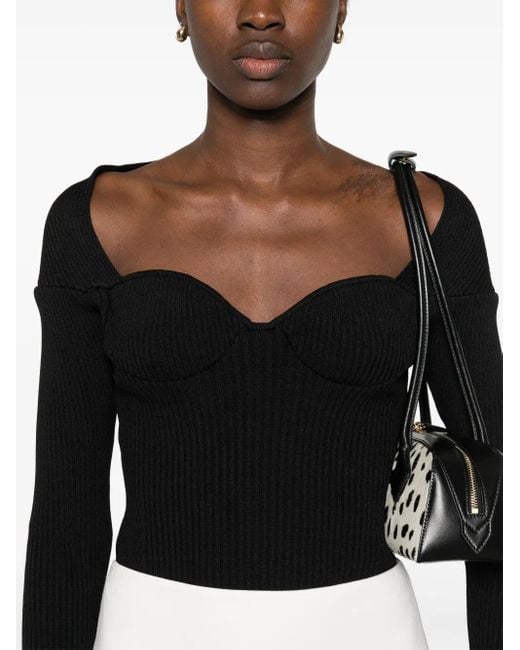Magda Butrym Black Ribbed Sweater
