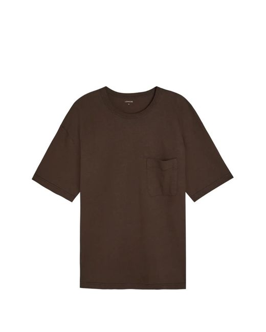 Lemaire Brown Patch-Pocket T-Shirt for men
