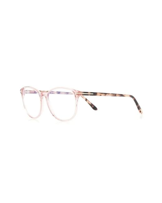 Tom Ford Pink Round-Frame Optical Glasses