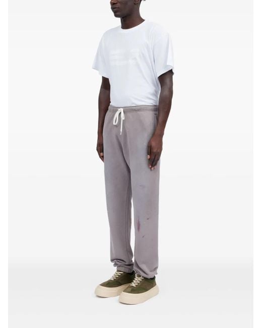 MM6 by Maison Margiela Gray Numbers-Motif Track Pants for men