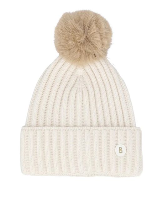 Bogner Hoed Met Pompon Logo in het White