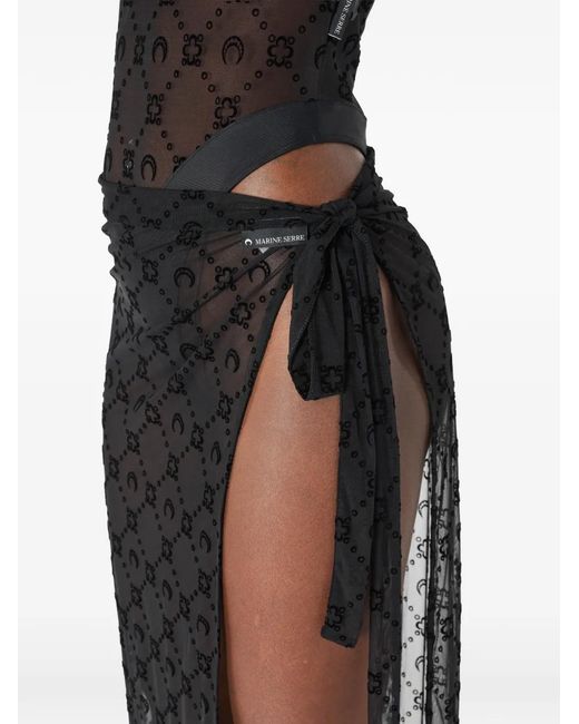 MARINE SERRE Black Moonogram Cover-Up