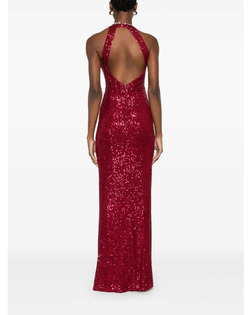 Nissa Red Maxikleid Mit Neckholder