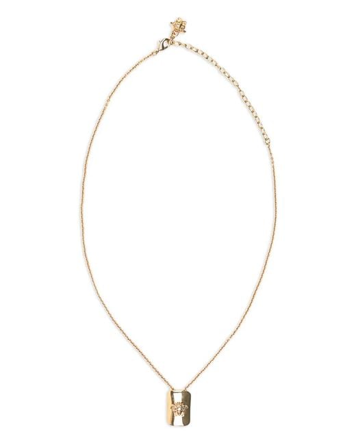 Versace White Medusa-Plaque Necklace for men