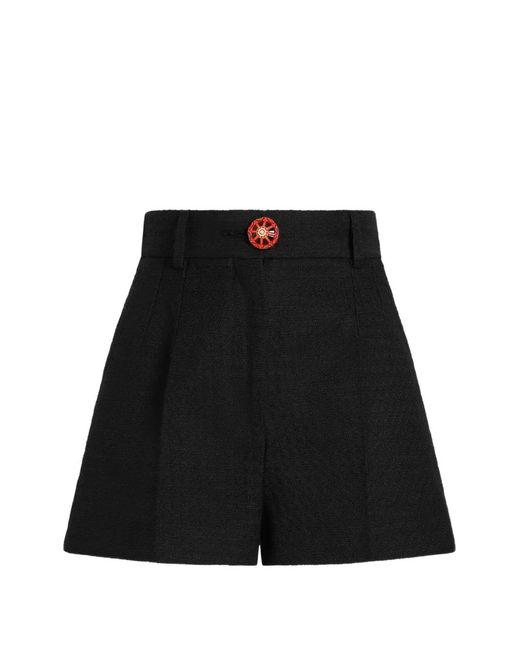Dolce & Gabbana Black Fabric Bermuda Shorts