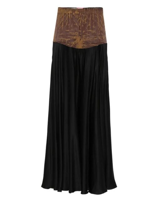 DIESEL Black O-Garcia Flared Maxi Skirt