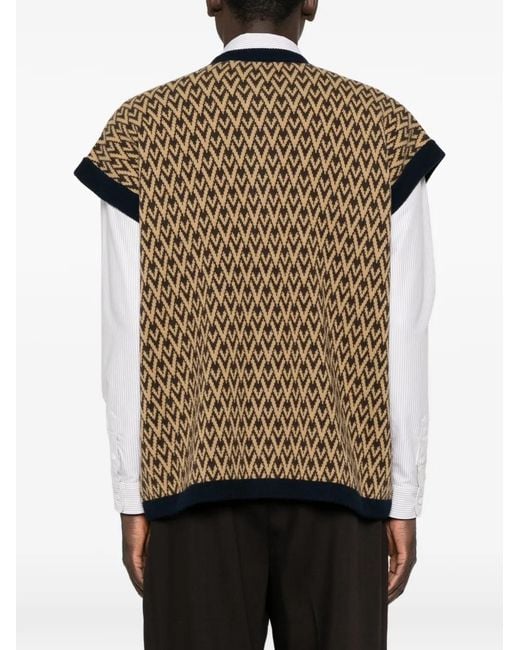 Valentino Garavani Natural Toile Iconographe Button-Up Cardigan for men