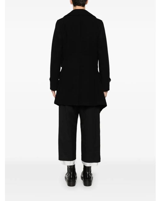 COMME DES GARÇON BLACK Jas Met Dubbele Rij Knopen in het Black