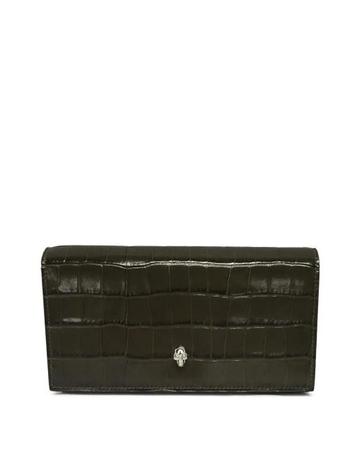 Portafoglio Goffrato di Alexander McQueen in Gray