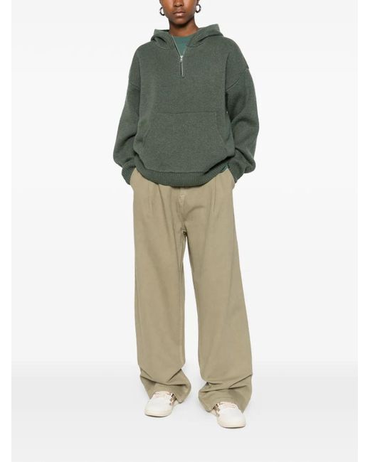 Stussy Green Half-Zip Hoodie