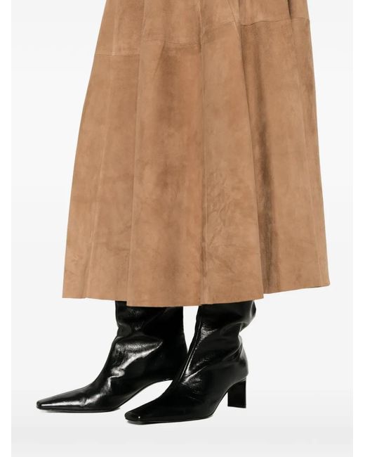 Arma Natural Eleni Panelled Midi Skirt