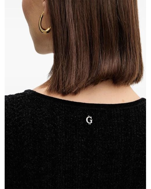 Guess Black Robe Courte Évasée À Manches Longues