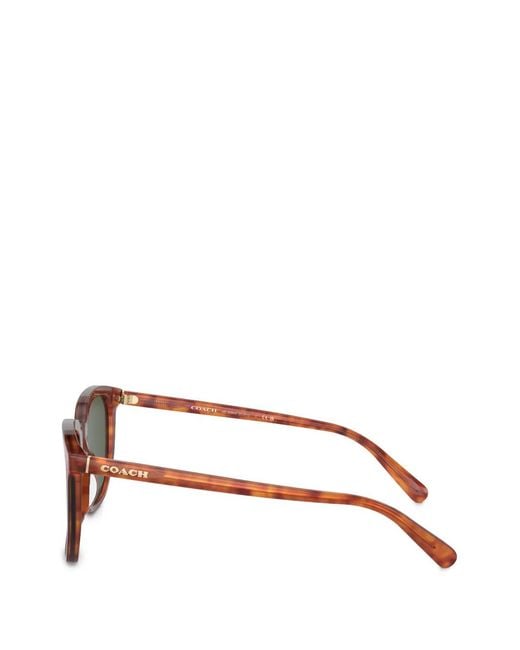 COACH Green Tortoiseshell-Effect Square-Frame Sunglasses for men