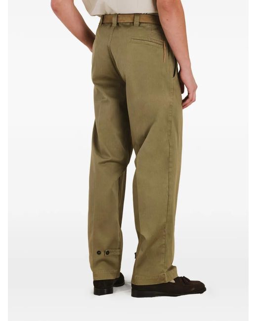 Fortela Green Thomas Button-Cuff Chino Trousers for men