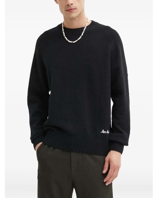 メンズ Les Deux Brad ラグランスリーブ クルーネックセーター Black