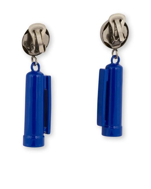 Moschino Blue Drop Clip-On Earrings