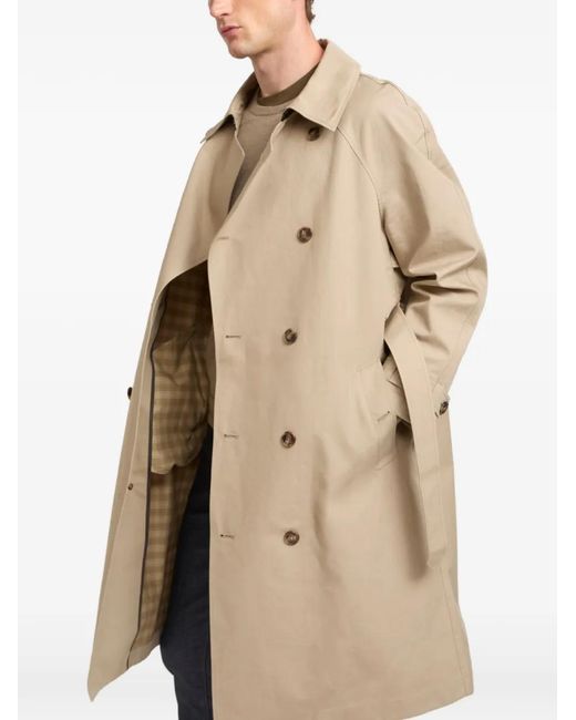Yves Salomon Natural Double-Breasted Trench Coat for men
