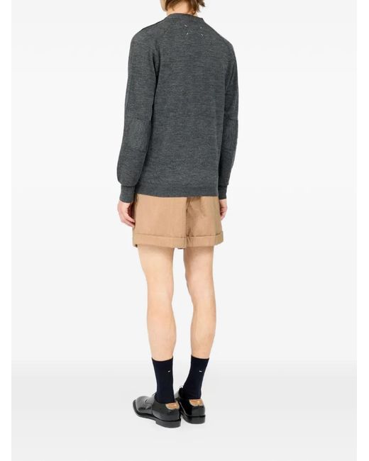 Maison Margiela Gray V-Neck Cardigan for men